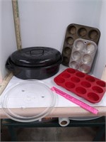 Roasting Pan Cupcake Pans Microwave Turntable