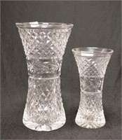 Two Waterford crystal "Glandore" vases