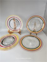 6 Ring Luncheon Plates 8" & 8 3/4" Two Different P
