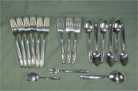 18 pieces Reed & Barton Silver Sculpture pattern s