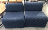 (2) Navy Blue Folding Chair Sleepers