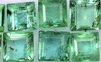 6 pieces of Natural Emeralds 3x3