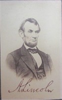 Authentic Abraham Lincoln Signed CDV Card