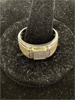 Men's 925 ring with stones size 11