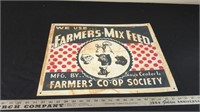 FARMERS MIX FEED METAL SIGN