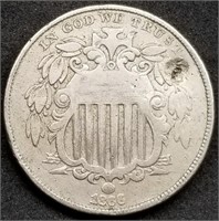 1866 Shield Nickel, Better Grade Example