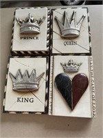 Sid Dickens King & Queen Wall Decorations