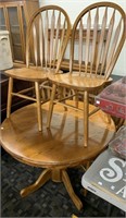 5 Pc. Oak Dinette Set (Ext. Table & 4 Chairs; 1