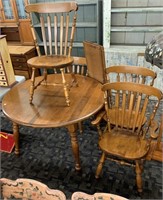 5 Pc. Maple Dinette Set (Ext. Table & 4 Chairs; 2