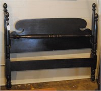 Vintage Low Poster Bed w/ Shaped Headboard