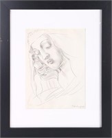 T. DE LEMPICKA ORIGINAL PORTRAIT SKETCH  AFTER