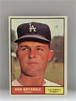 1961 Topps #260 Don Drysdale HOF 1984 Dodgers