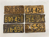 Group of 1940's NC License Plates