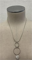 Sterling Double Circle Necklace