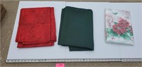 Tablecloths - Red 56x80, Green 60x82