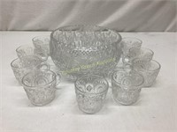 Small Punch Bowl and 12 cups