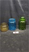 LE Smith moon & stars glass canisters
