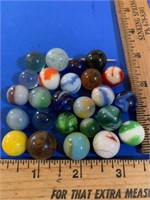 mixed bag of 25 marbles