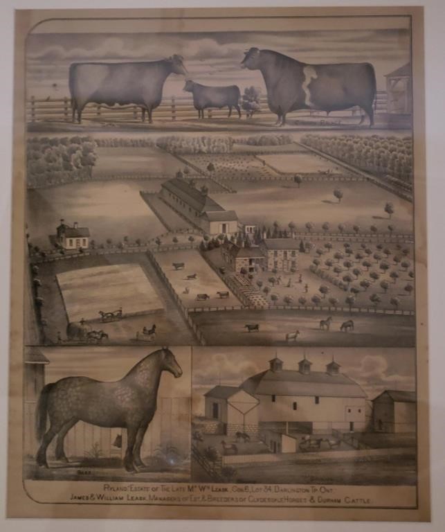 ANTIQUE DARLINGTON ON FARM PRINT 20 x 23