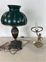 Vintage lamps, glass shade