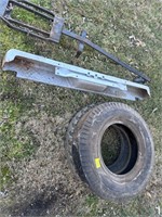 TWO UNIROYAL WAGON/IMPLMENT TIRES, STEEL TRUCK