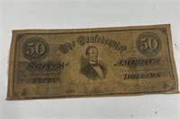 Repo Confederate $50 Note KJC