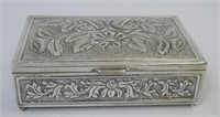 Attractive German 830 silver cigar box