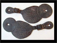 RARE STYLE OF COLLINS & MORRISON OMAHA SPUR STRAPS
