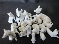 17 Piece Porcelain Dog Collection