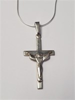$60 Silver Cross 16" Necklace