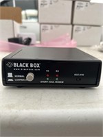 6 Black Box modems and assorted cables