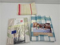 (2) NEW TABLECLOTHS PIONEER WOMAN, OTHER, & TOWEL