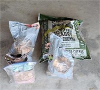 Smoker wood chips and chunks. Multiple flavors,