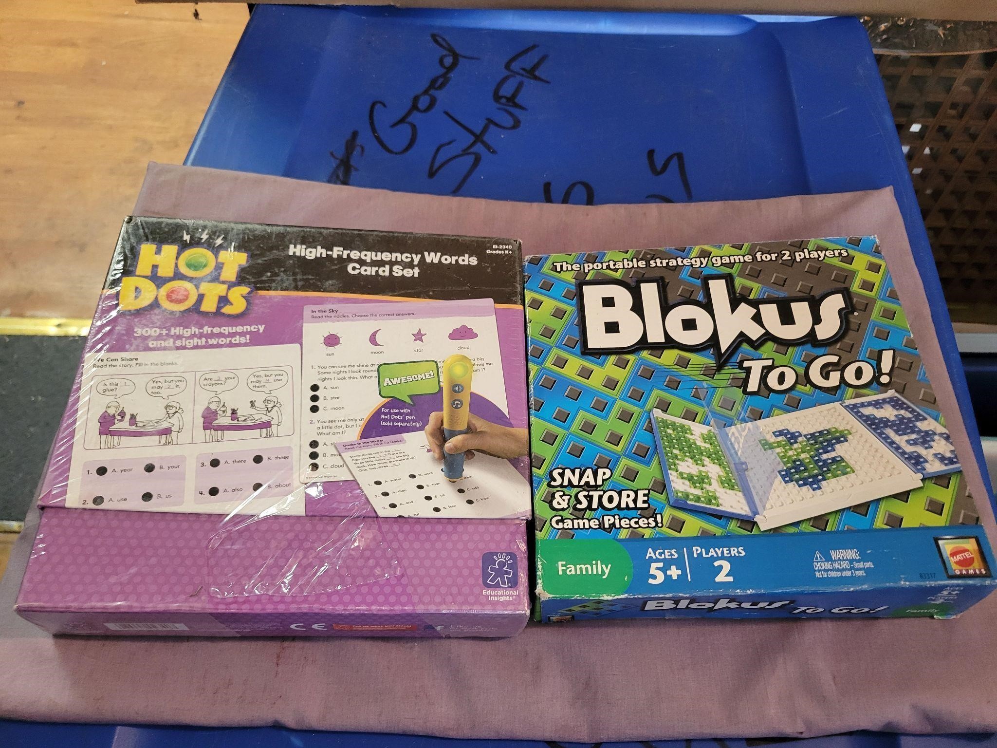 Blokus To Go, and Hot Dots