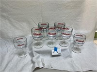 Hamm's Beer Goblets x 7