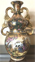 Vintage Satsuma Hand Painted Vase