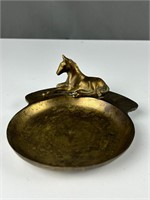 Vintage Brass Horse figural ashtray