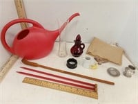Watering Pitcher, Knitting Needles,  Back