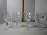 SET OF 8 LARGE WATERFORD CRYSTAL GLASSES