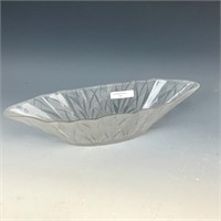 Vintage Frosted Oval Bowl