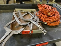 (4) Vise Grip Welding Clamps & Extension Cord