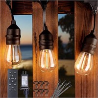 Outdoor String Lights - 52 FT 15+1 LED Bulbs S14