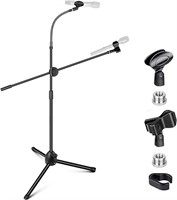 CAHAYA 2 in 1 Microphone Stand Foldable Tripod