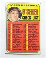 1969 Topps 6th Series Checklist Unmarked Brooks