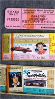 Indy 500 Ticket Stub Lot 1967 and 1969