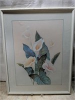 Framed L. Chang Floral Print
