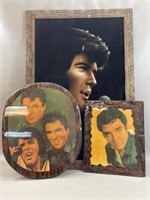 *Elvis Presley Velvet Painting & Epoxy Wood Art