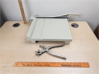 X-Acto Paper Cutter/C.S.Osborne Hole Punch-England
