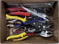 Lot of Wrenches, Pliers, and Snips