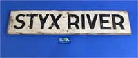 HUON PINE STYX RIVER- VINTAGE TIMBER SIGN